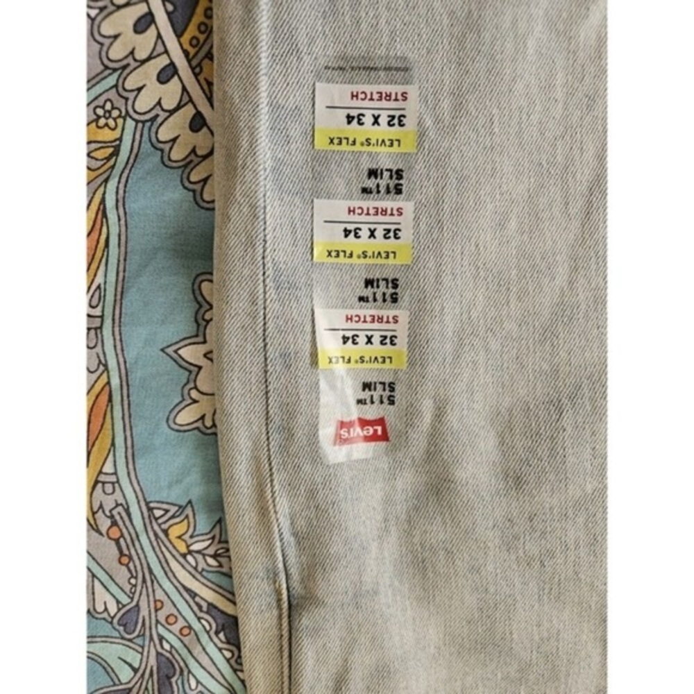 NWT Mens 32×34 Slim Fit 511 Levi's mens‎ Jeans Light wash denim